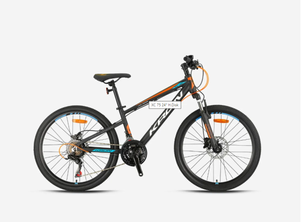 KRON XC75 HD 24 JANT 13cm KADRO SİYAH-TURUNCU BİSİKLET