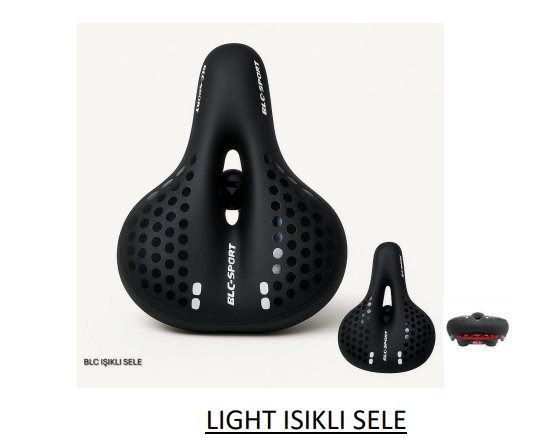 BİSİKLET SELE IŞIKLI 25*18cm