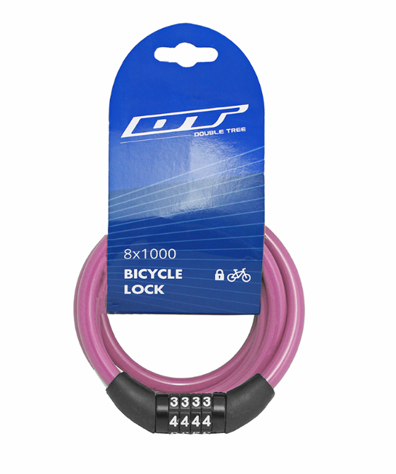 Kilit - DT82120, 8x1000, 4 Şifreli, Pembe Sabit Şifreli
