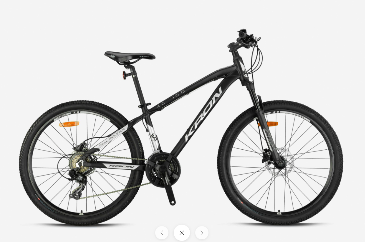 KRON XC100 HD 27,5 JANT 19cm KADRO SİYAH-GRİ BİSİKLEK