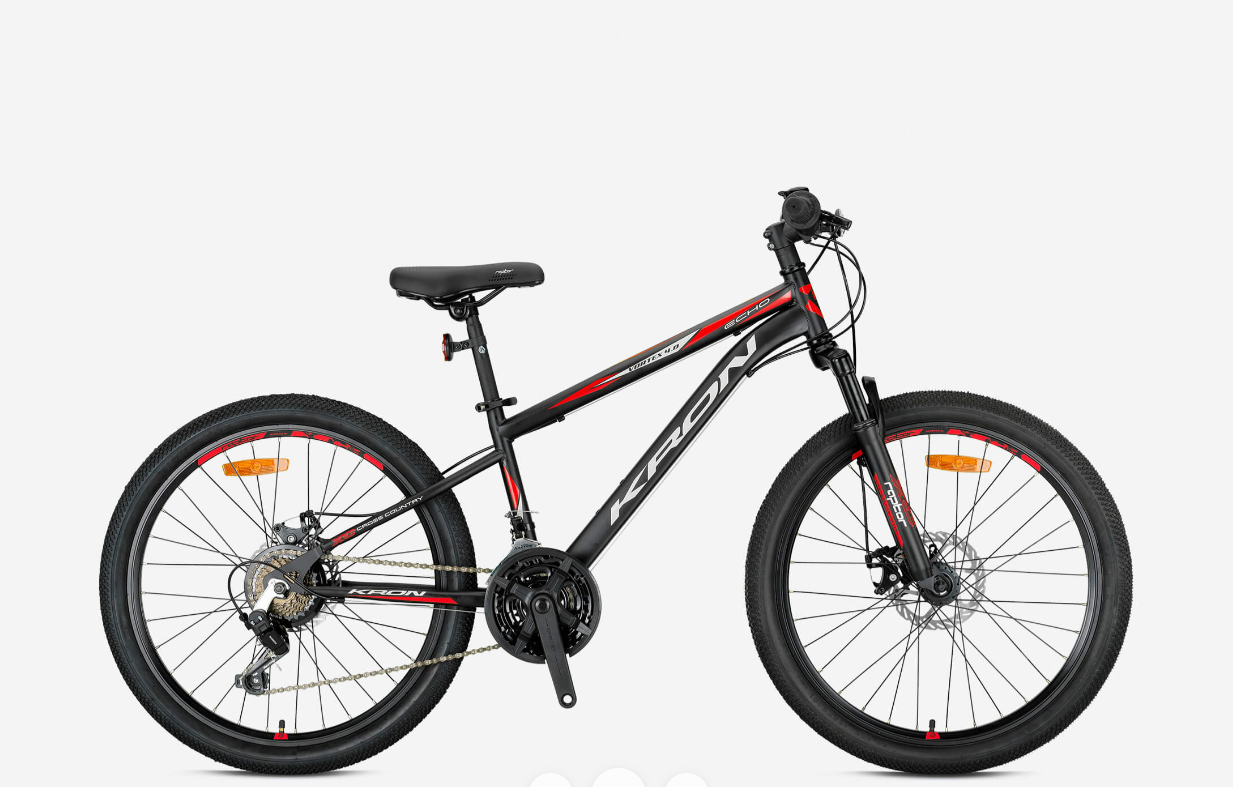 KRON VORTEX 4.0 MD 26 JANT 14cm KADRO SİYAH-KIRMIZI BİSİKLET