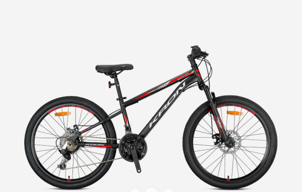 KRON VORTEX 4.0 MD 26 JANT 14cm KADRO SİYAH-KIRMIZI BİSİKLET
