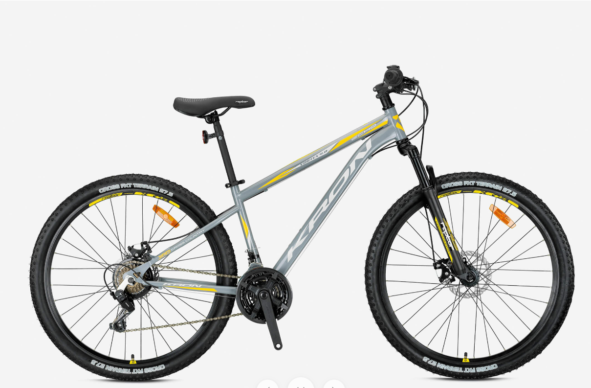 KRON VORTEX 4.0 MD 27,5 JANT 15cm KADRO NARDO GRİ-SARI BİSİKLET