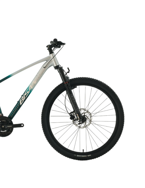 BİSAN BOLD 8.3 HD FREN 24 VİTES 27,5 JANT 17cm KADRO GRİ-YEŞİL BİSİKLET
