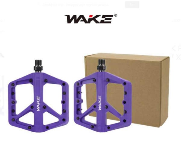 WAKE MOR RENKLİ PLASTİK RULMANLI VİDALI PLATFORM PEDAL 137 X 115 mm