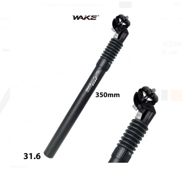 WAKE AMORTİSÖRLÜ KIZAKLI SELE BORUSU - 31.6 mm x 35 cm
