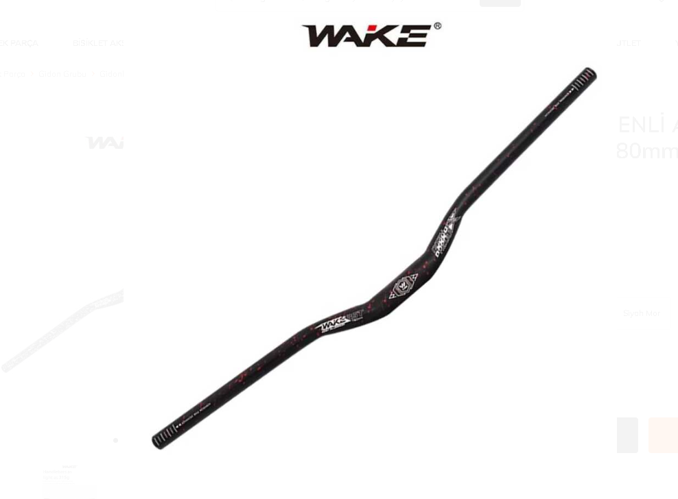 WAKE KAMUFLAJ DESENLİ ALUMİNYUM MTB GİDON SİYAH-KIRMIZI 31.8mm 780mm