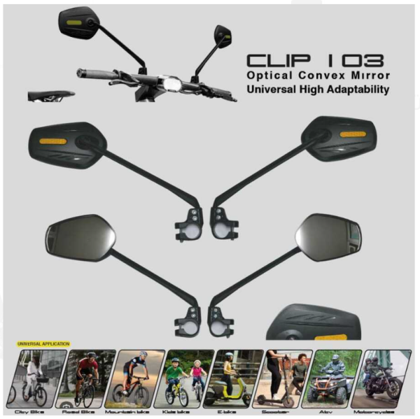 BİSİKLET AYNASI CLİP-103 MODEL GENİŞ AÇILI