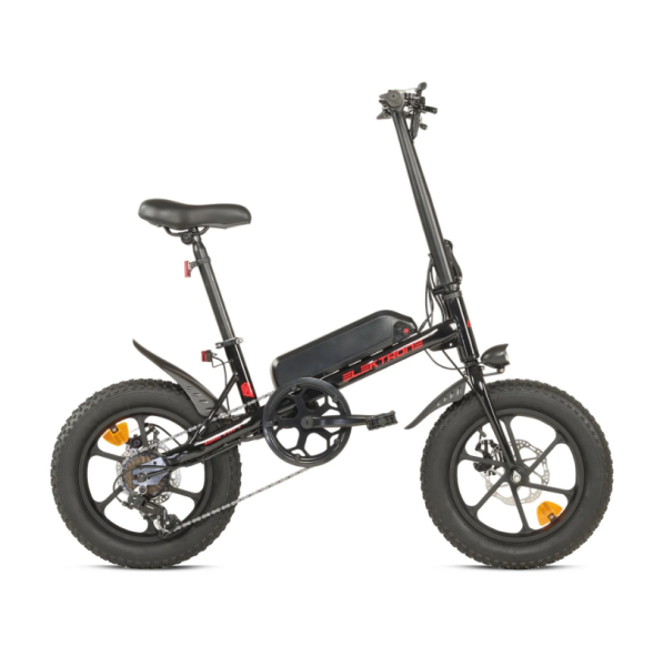 KRON ELEKTRON MINI VOLT 16 JANT SİYAH-KIRMIZI ELEKTRİKLİ KATLANIR BİSİKLET