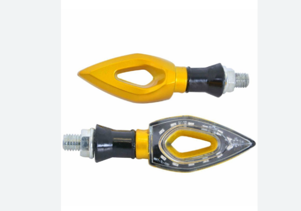 MOTOSİKLET LED DELİKLİ SİNYAL GOLD SARI IŞIK 1 ÇİFT