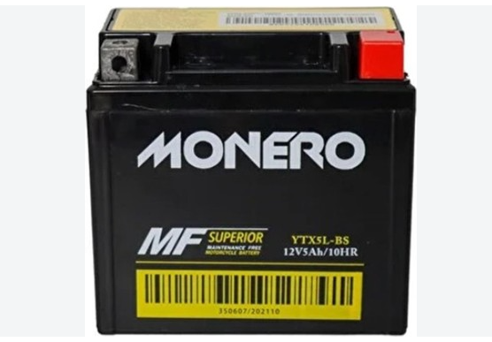 MONERO 12/5 AMP YTX5L-BS MOTOSİKLET AKÜSÜ