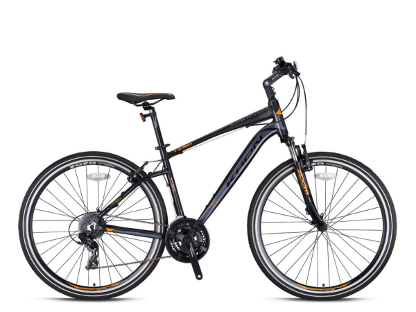 KRON TX 150 HD 28 JANT 24 VİTES 20cm KADRO SİYAH-SARI-FÜME BİSİKLET