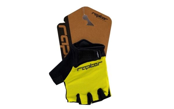 RAPTOR EVO Kısa Parmak Eldiven (Gel-Pad) - Venom Yellow - XS BEDEN