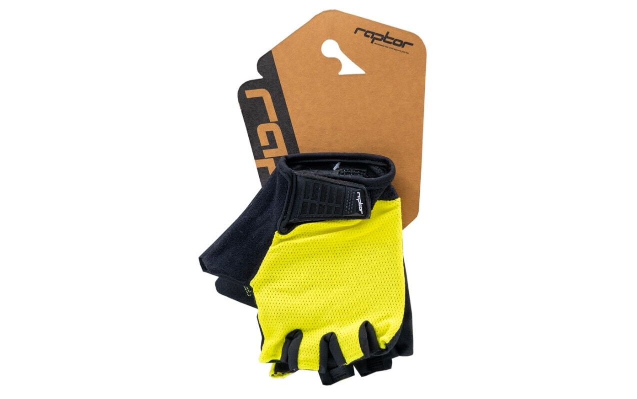 RAPTOR EVO Kısa Parmak Eldiven (Foam-Pad) - Venom Yellow - S BEDEN