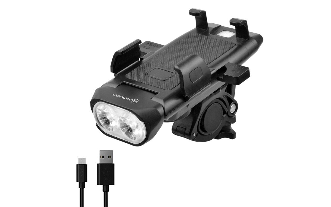 BRIVIGA - EBL-3612 650 Lümen Şarjlı Ön Far (Ayarlanabilir Alüminyum Kafa, Powerbank, Kablolu Uzaktan