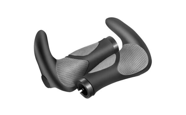 BRIVIGA - 135mm Siyah-Gri Alüminyum Halkalı TPE+PP Bisiklet Gidon Ergonomik Elcik
