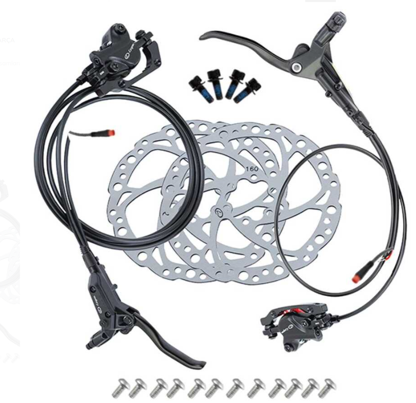 LOGAN Elektrikli Bisiklet Uyumlu Hidrolik Fren Seti Sensör Bağlantılı 2 Pinli 85 - 175 cm