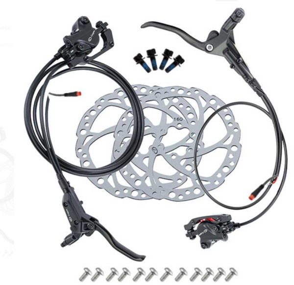 LOGAN Elektrikli Bisiklet Uyumlu Hidrolik Fren Seti Sensör Bağlantılı 2 Pinli 85 - 175 cm