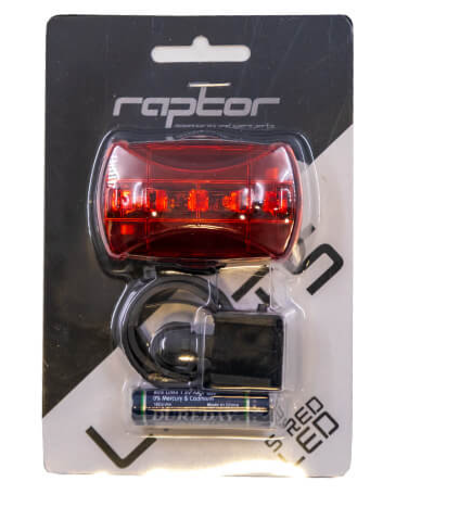 RAPTOR - JY-004At-D Arka Işık 5 Ledli 2 Fonksiyonlu - (Pilli)