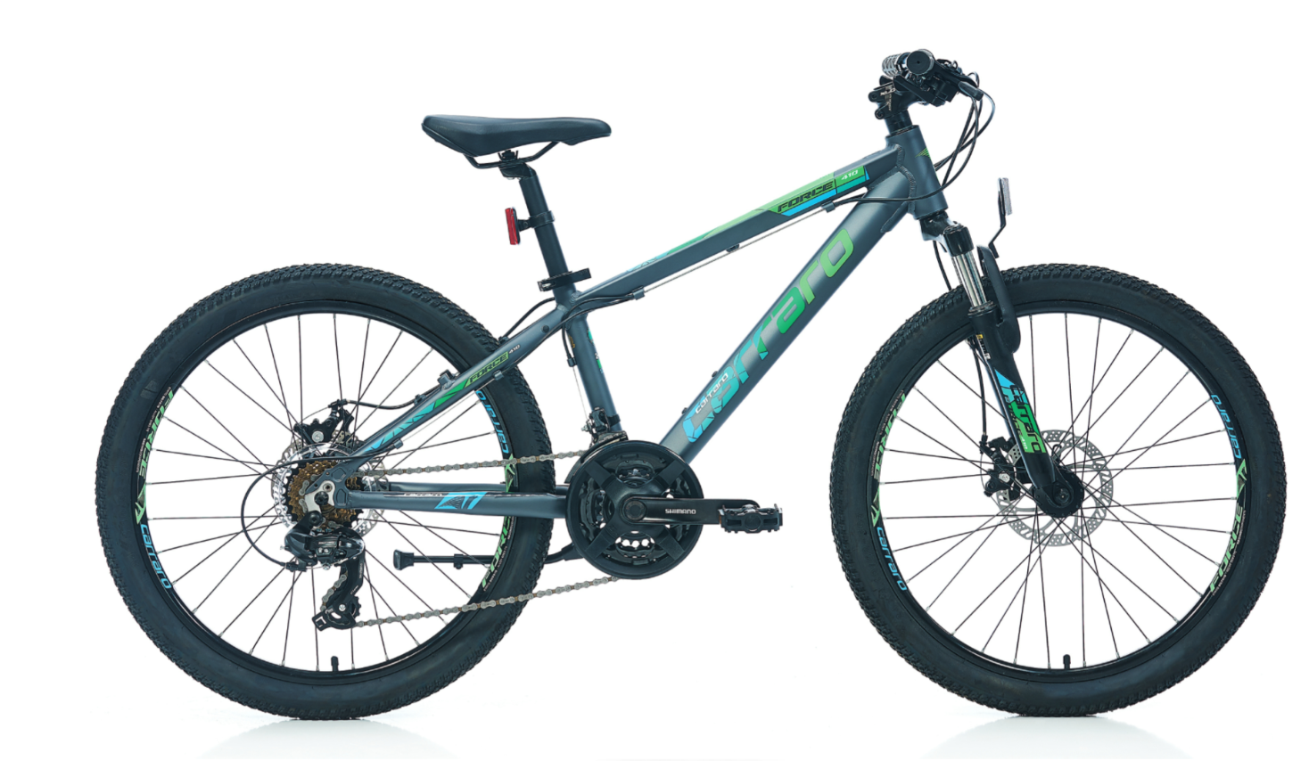 CARRARO FORCE 410 24 JANT MD 21V 33cm KADRO ANTRASİT-YEŞİL-MAVİ BİSİKLET