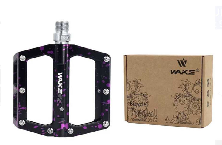 WAKE ALUMİNYUM RULMANLI KAMUFLAJ DESENLİ PEDAL 116. x 97.6MM SİYAH-MOR