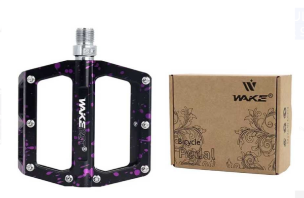 WAKE ALUMİNYUM RULMANLI KAMUFLAJ DESENLİ PEDAL 116. x 97.6MM SİYAH-MOR