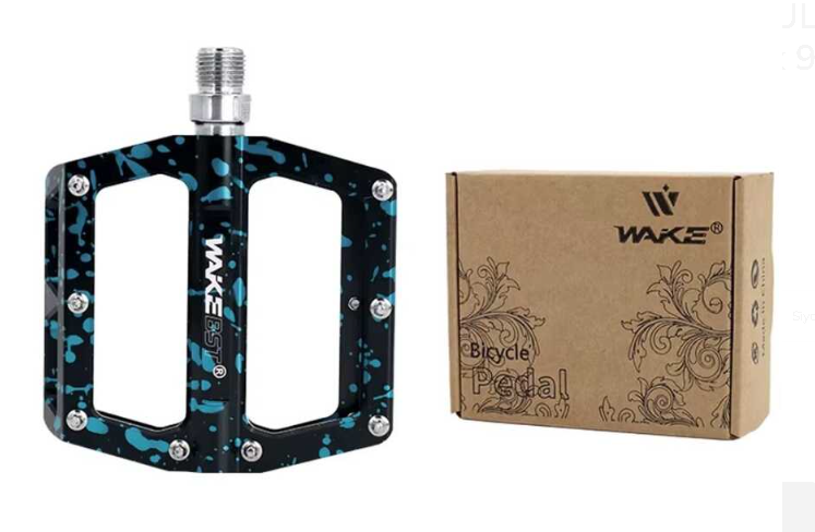 WAKE ALUMİNYUM RULMANLI KAMUFLAJ DESENLİ PEDAL 116. x 97.6MM SİYAH-MAVİ