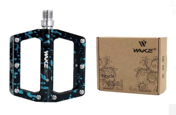 WAKE ALUMİNYUM RULMANLI KAMUFLAJ DESENLİ PEDAL 116. x 97.6MM SİYAH-MAVİ