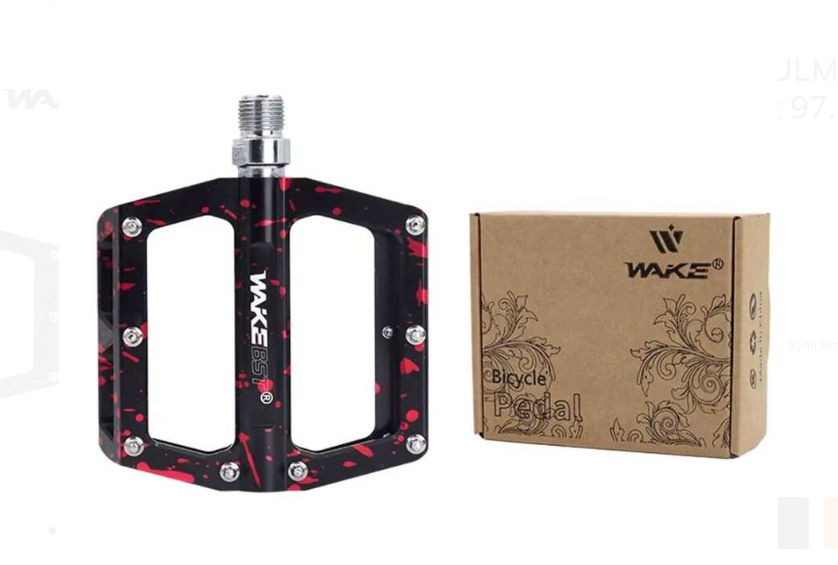WAKE ALUMİNYUM RULMANLI KAMUFLAJ DESENLİ PEDAL 116. x 97.6MM SİYAH-KIRMIZI