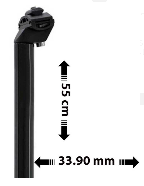 ALUMİNYUM KIZAKLI SELE BORUSU 33.9 GENİŞLİ - 55 CM UZUNLUK SİYAH
