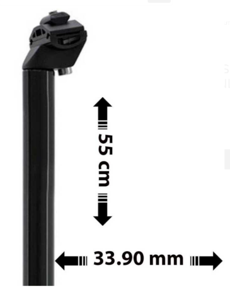 ALUMİNYUM KIZAKLI SELE BORUSU 33.9 GENİŞLİ - 55 CM UZUNLUK SİYAH