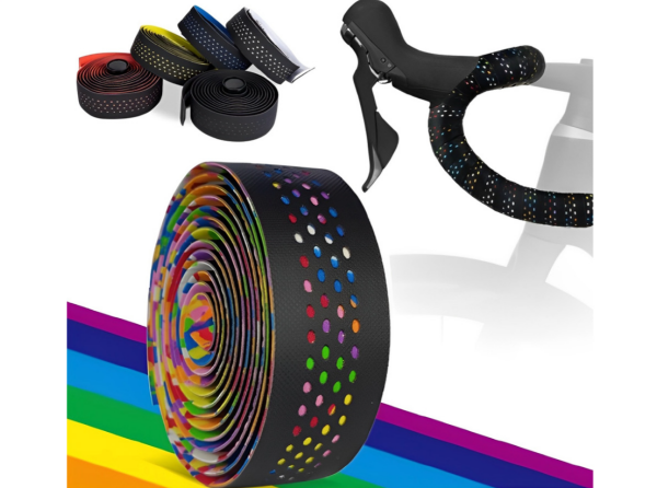 BRIVIGA - 2150x30mm Siyah-Rainbow PU+EVA Bisiklet Gidon Bandı