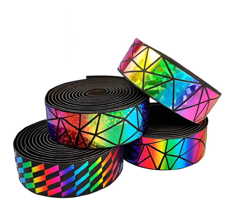 BRIVIGA - BTP-3SQ1 2150x30mm Ayna Efektli PU+EVA Bisiklet Gidon Bandı (Parlak Renkli)