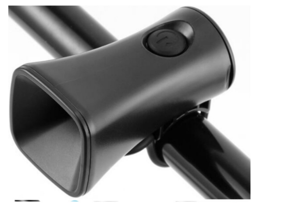 BRIVIGA - Siyah ABS Elektrikli Bisiklet Kornası (120dB, CR2032 Batarya, 75x42x42mm)