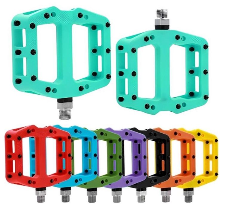 BRIVIGA - KIRMIZI Nylon Gövdeli, CNC İşlemeli CR-MO Akslı, 3 Kapalı Rulmanlı Pedal (101x113mm)