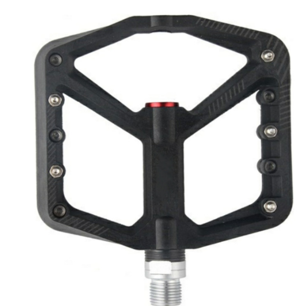 BRIVIGA - Siyah Naylon Bisiklet Pedalı (1DU + 1 Kapalı Rulman, 110x125mm, 300g)