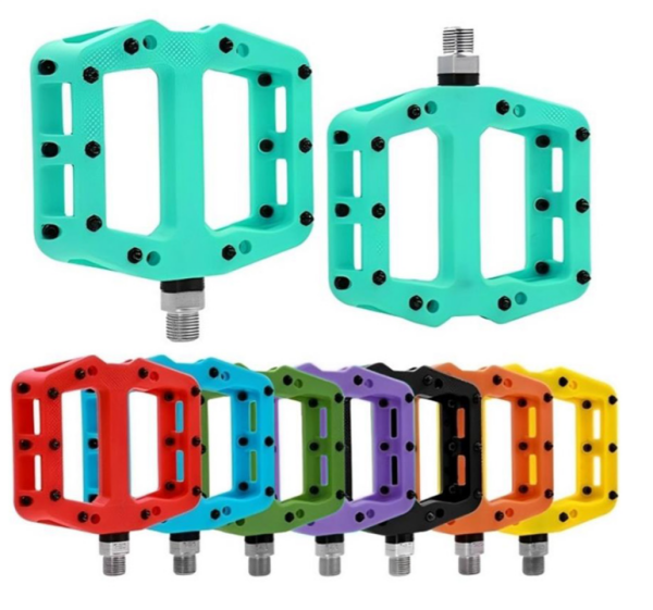 BRIVIGA - KIRMIZI Naylon Bisiklet Pedalı (1DU + 1 Kapalı Rulman, 110x125mm, 300g)