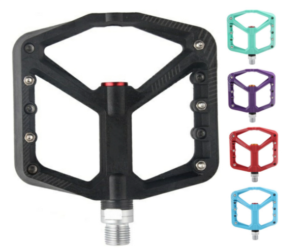 BRIVIGA - TURKUAZ Naylon Bisiklet Pedalı (1DU + 1 Kapalı Rulman, 110x125mm, 300g)