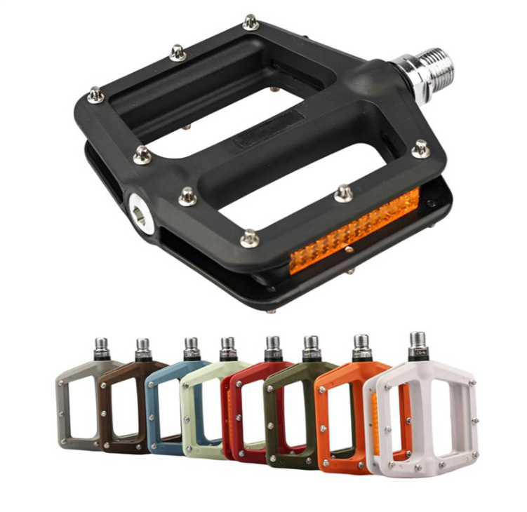 BRIVIGA - Mint YEŞİLİ Naylon Bisiklet Pedalı Çift (1DU + 1 Kapalı Rulman, 108x103x27mm, Reflektörlü,