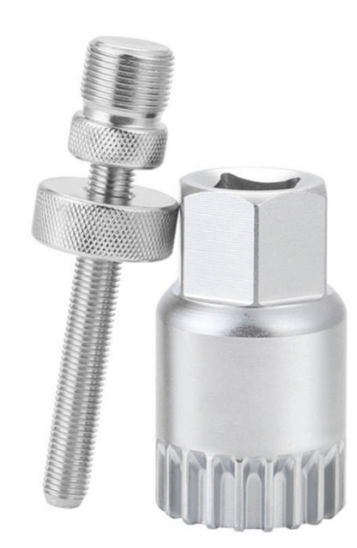 BRIVIGA - 20T Kare/Spline BB Anahtarı Seti + Düşme Önleyici Parça (20Cr Çelik, Gümüş, 145g+86g)