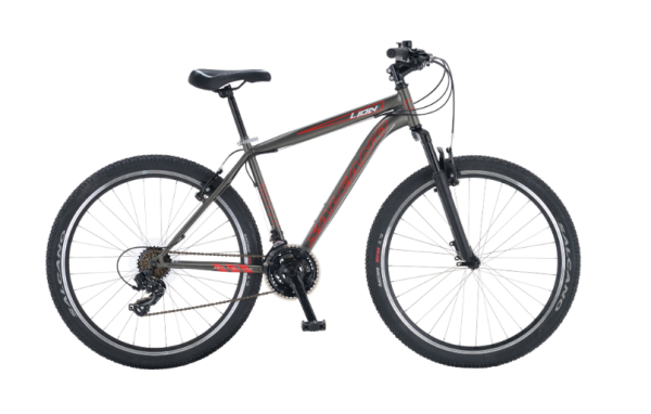 SALCANO LION V-FREN 26 JANT 18cm KADRO KOYU GRİ-KIRMIZI BİSİKLET