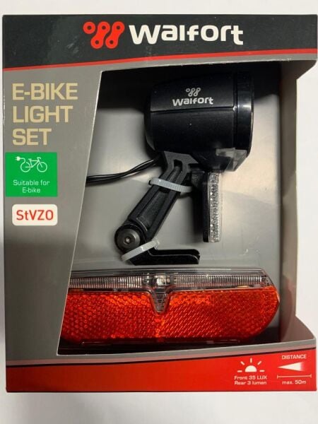 Walfort E-bıke ön ve arka ışık seti orjinal