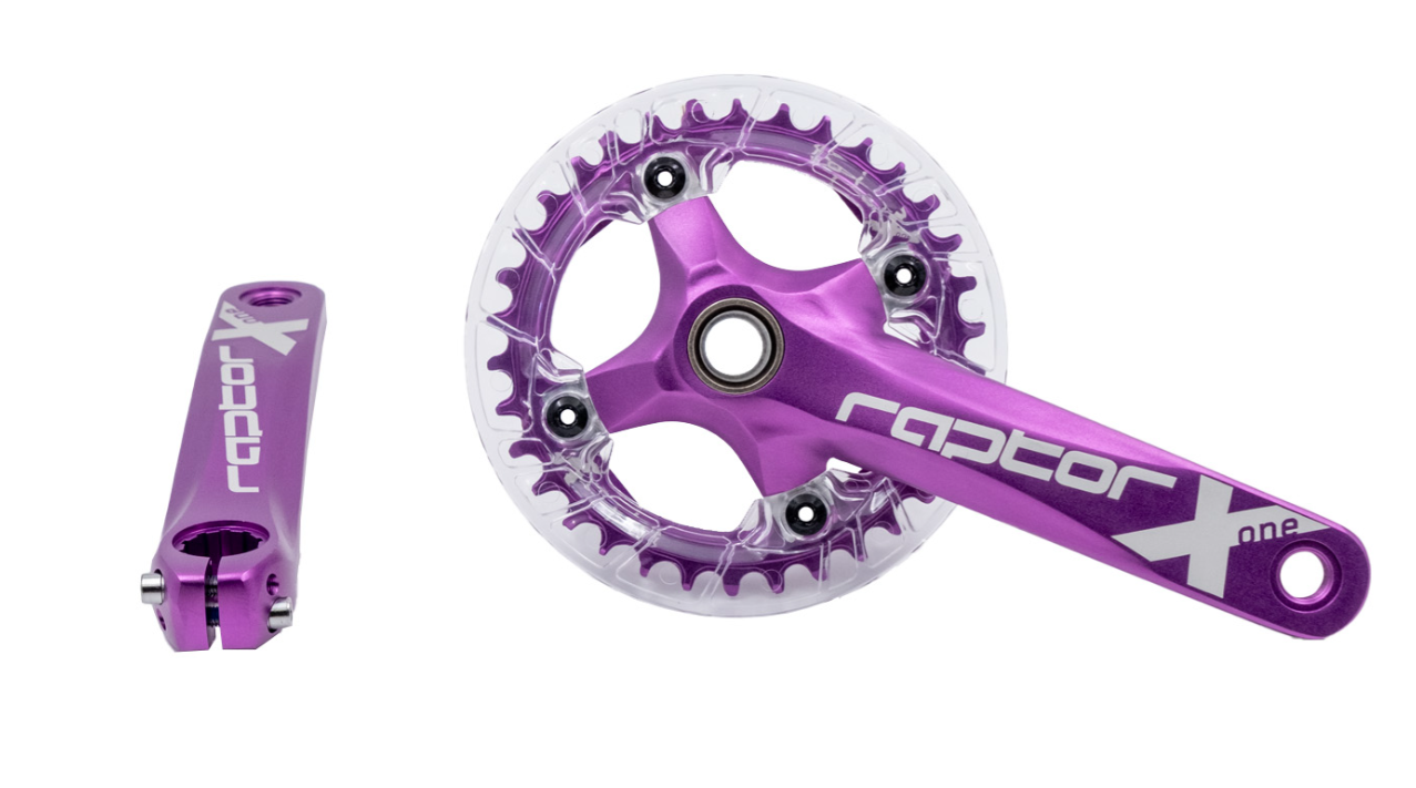 RAPTOR - Aynakol - A23Z-AS322P - 34T 170mm - Şeffaf Muahfazalı - Mor