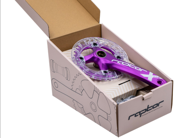 RAPTOR - Aynakol - A23Z-AS322P - 34T 170mm - Şeffaf Muahfazalı - Mor