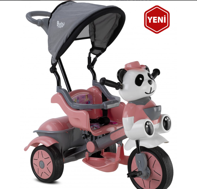 LITTLE PANDA ÜÇ TEKER İTMELİ PEMBE BİSİKLET