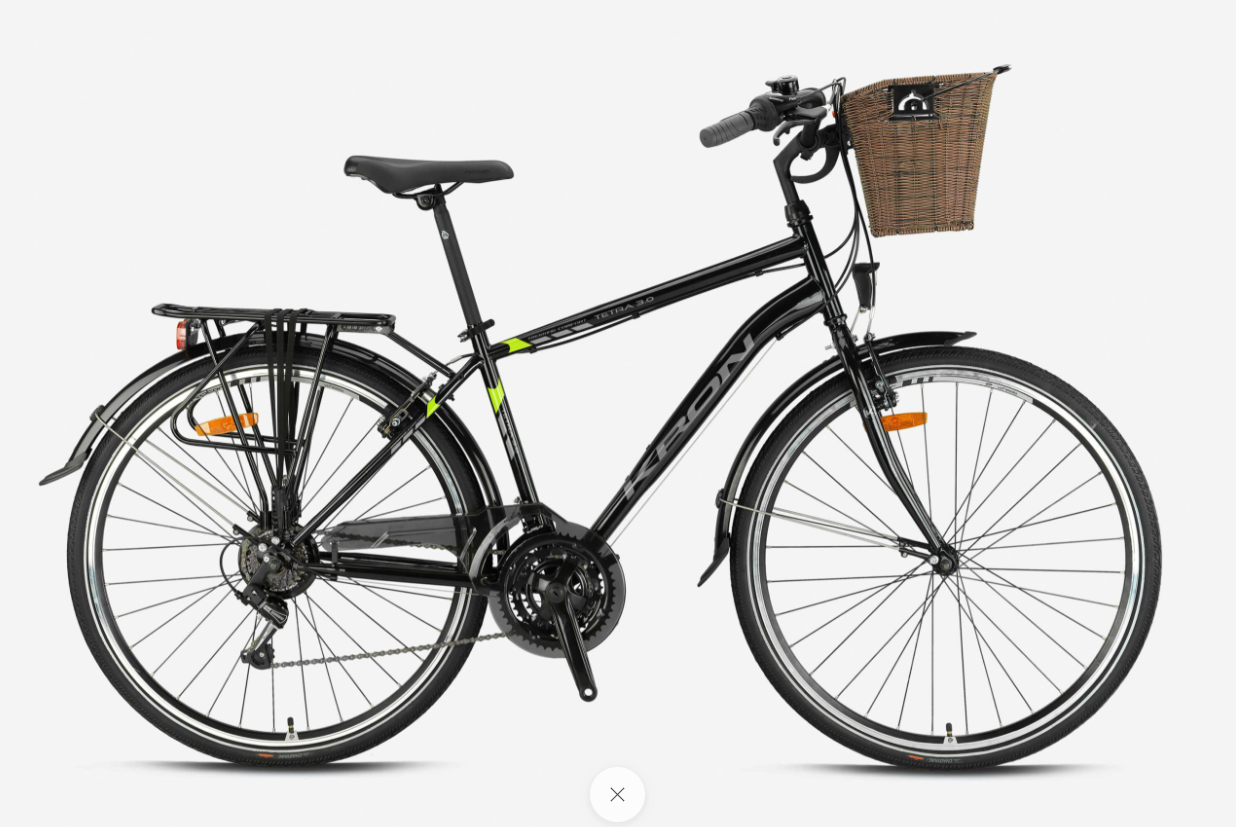 KRON TETRA 3.0 MAN 28 JANT 18cm KADRO SİYAH/NEON SARI BİSİKLET