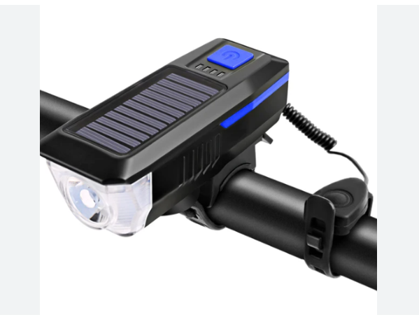 BİSİKLET ÖN FAR + KORNA GÜNEŞ ENERJİLİ