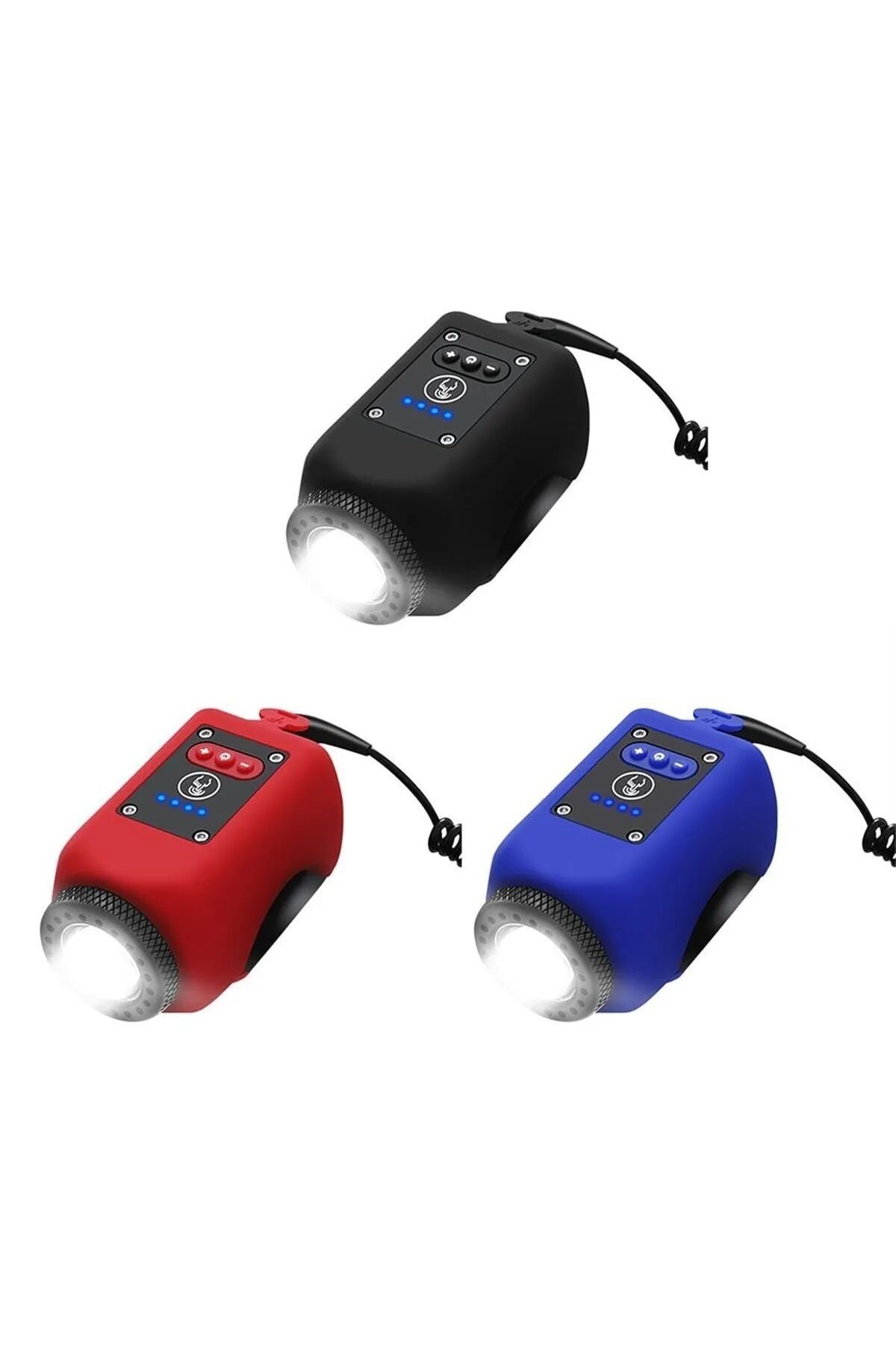 BİSİKLET ÖN FAR+KORNA SİYAH