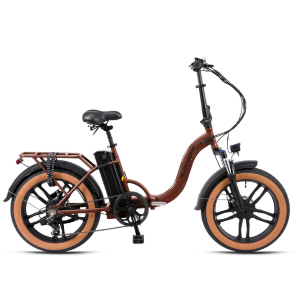 KRON ELEKTRON LUNA HD 20 JANT ELEKTRİKLİ KATLANIR BAKIR-SİYAH BİSİKLET