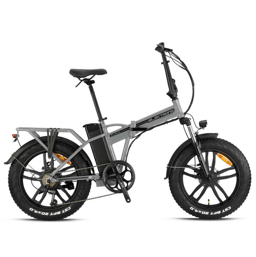 KRON ELEKTRON ZUMA HD FREN 20 JANT ELEKTRİKLİ KATLANIR NARDO GRİ-SİYAH BİSİKLET